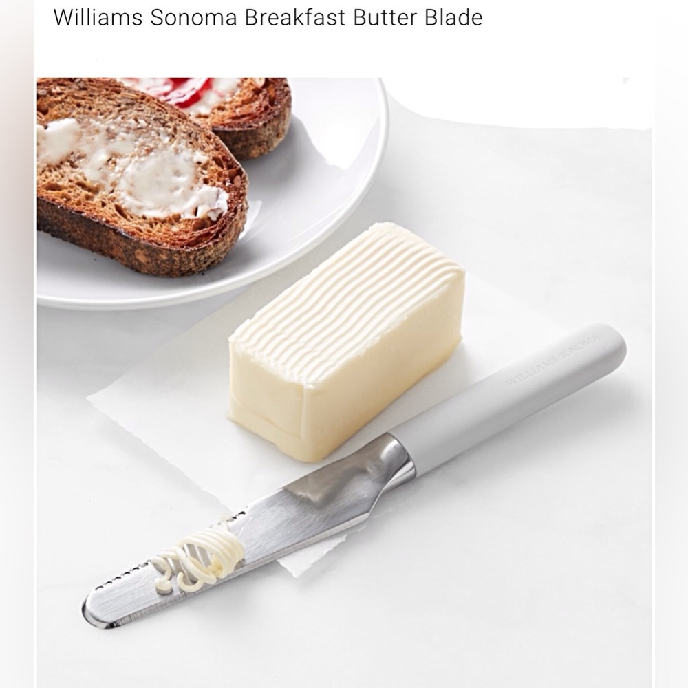Williams-Sonoma White Breakfast Butter Blade Spreader Knife